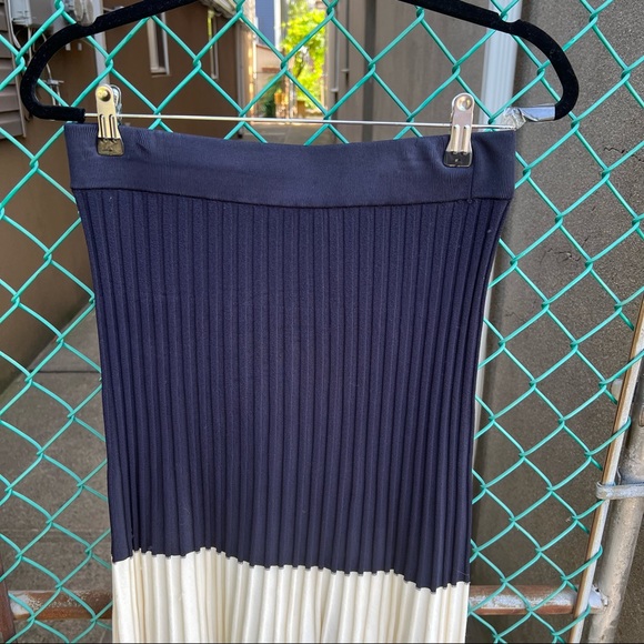 Ann Taylor Pleated Two-Tone Skirt S - Picture 3 of 12